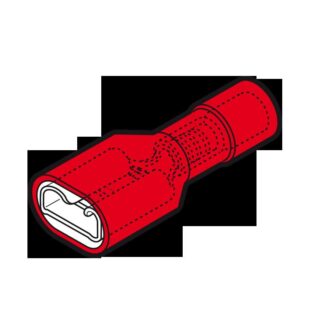 INNESTO FEMMINA ROSSO 6,35x0,8 TUTTO ISOL. - CEM RF-F608P