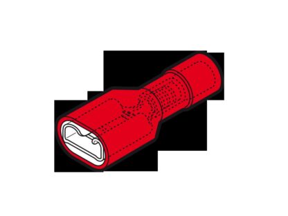 INNESTO FEMMINA ROSSO 6,35x0,8 TUTTO ISOL. - CEM RF-F608P