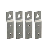 Set 4 staffe di fissaggio zincate - PAL 550640