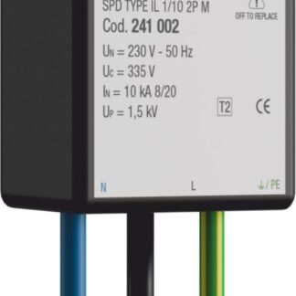 Limitatore di sovratensioni L 1/10 2P M SPD TIPO 2 IN 10KA 1P+N - ZOT 241002