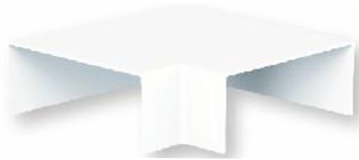 Curva piana 100x60 bianco - ARN KW60100.3