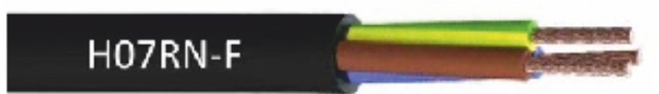 CAVO H07RN-F 3G2,5 NERO con Giallo/Verde - CAV H07RNF3G2,5M