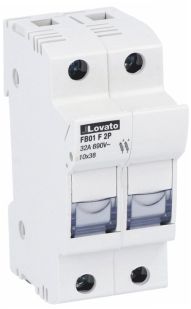 Portafusibile sezionabile 2P 10X38 - LOV FB01F2P