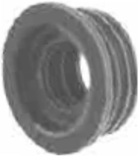 Morsetto in gomma nera d.40mm - MO8 1162GST38