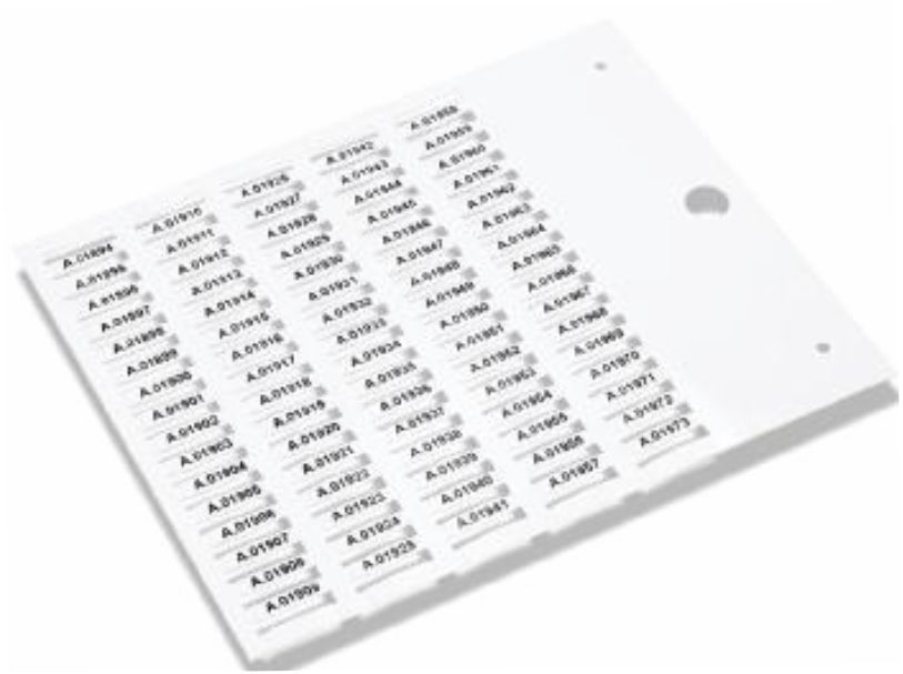 Targhette segnacavo serie FLAT per tubetti PMF - CEM 42092B-HF