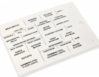 Targhetta adesiva per componenti modulari bianco 20x107,5 - CEM 990972