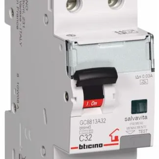 Interruttore magnetotermico differenziale A 1P+N 16A 4.5kA 30mA - BTI GC8813A16