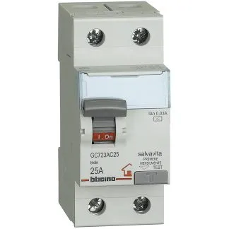 Interruttore magnetotermico differenziale puro F 2P 25A 30MA - BTI GC723F25