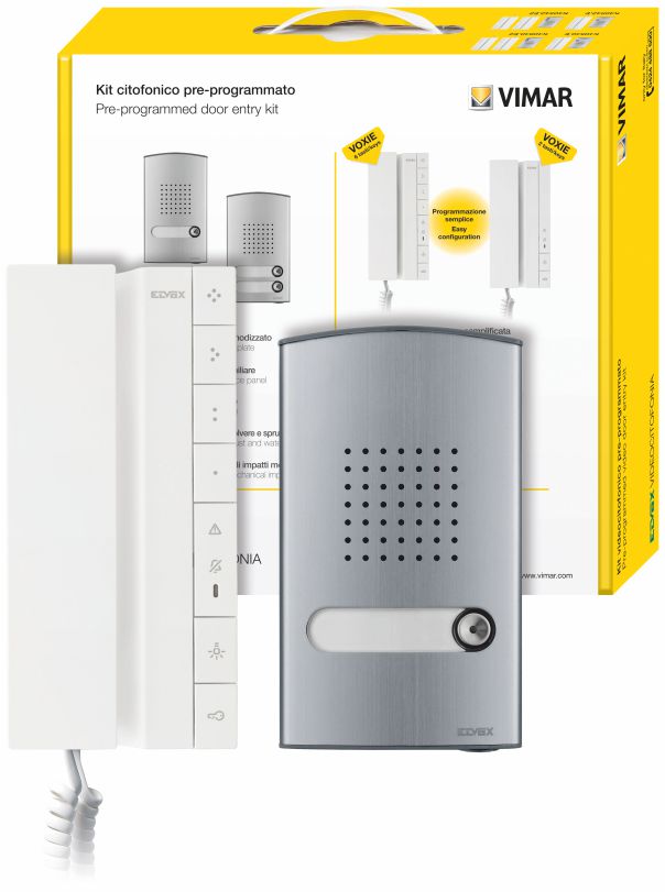 Kit citofonico monofamiliare Voxie 40542+40141 - VIW K40542.E