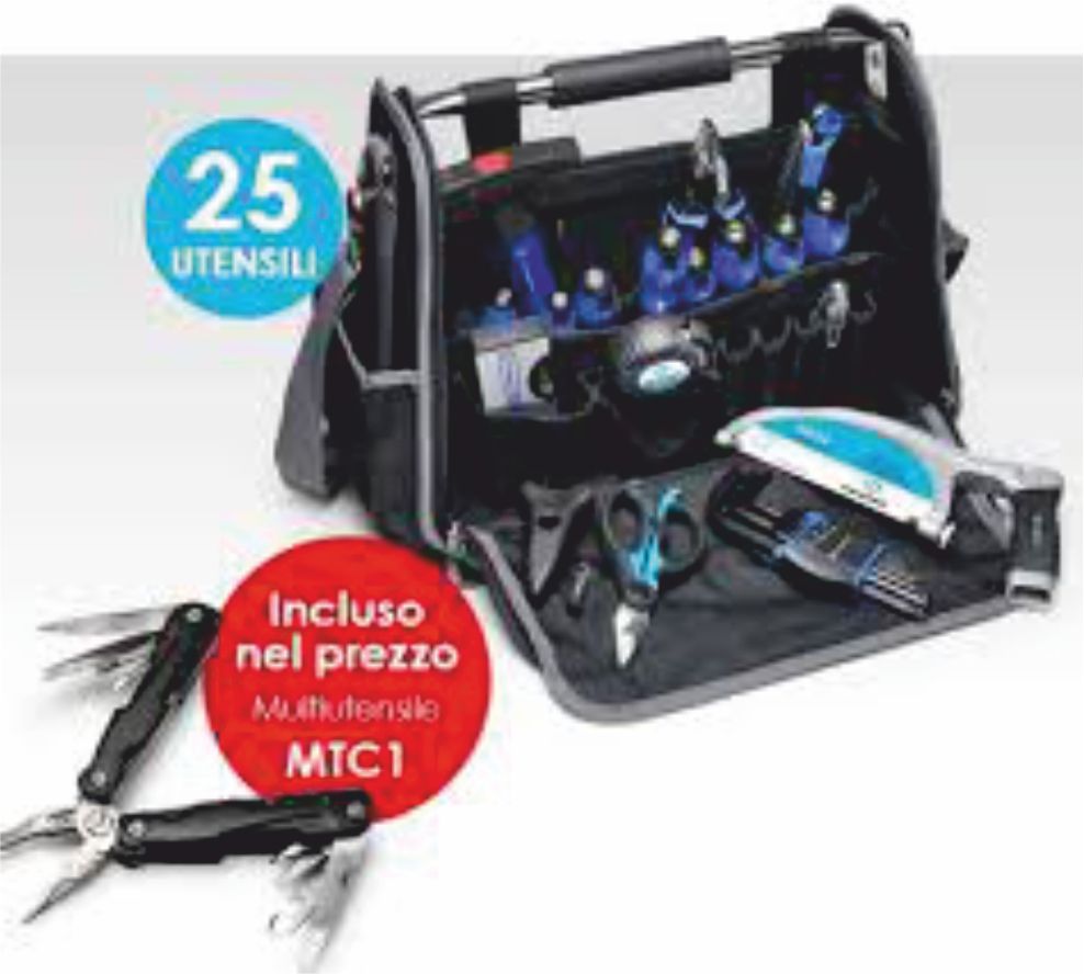 Borsa attrezzata con 25 utensili - CEM PROMO-GPT04/MTC