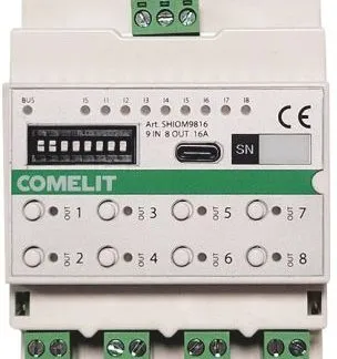 Modulo SIMPLEHOME 9 IN/8 OUT 16A - DIN - COE SHIOM9816