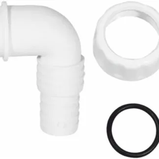 Pipetta curva per scarico lavatrice. Bianco - GOP 1265000000