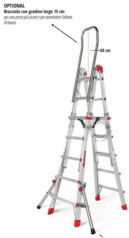 Scala telescopica professionale 12+12 gradini - FA5 TELES.T6S