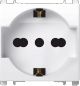 Presa EU BIP 2P+T 16A 250V bianco ghiaccio - UTD 10310/2BG
