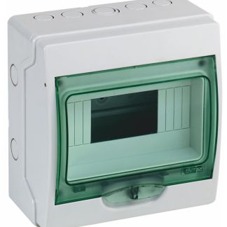Centralino a parete 8 moduli IP65 porta trasparente - SNR 10314