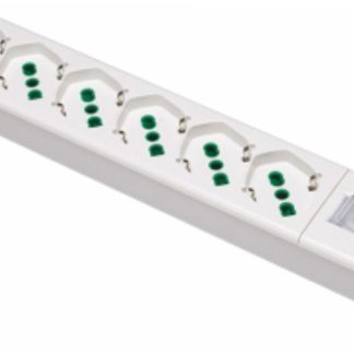Multipresa con 6 prese bipasso italo/tedesche senza cavo - FME 410220