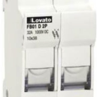 Portafusibili 2P 10X38 1000V DC - LOV FB01D2P