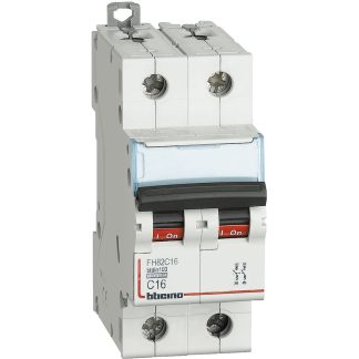Interruttore magnetotermico 2P curva C 16A 10kA - BTI FH82C16