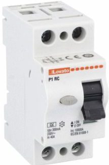 Interruttore magnetotermico differenziale 2P 300MA - LOV P1RC2P40A300