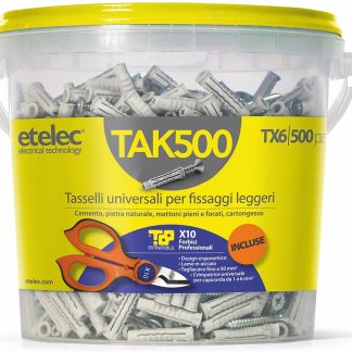TX6 (FUSTO 500 PZ) TASS NYLON 6X30 MM+VITE - ETL TAK500